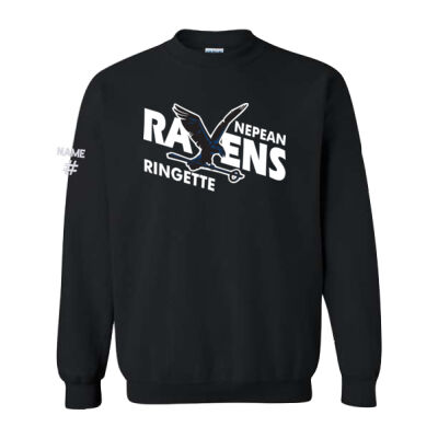 Gildan Unisex Ravens Ringette Crest Printed Crewneck Thumbnail