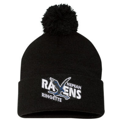 Sportsman Adult Ravens Embroidered Pom-Pom Toque Thumbnail