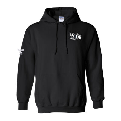 Gildan Unisex Ravens Ringette Emblem Printed Hoodie Thumbnail